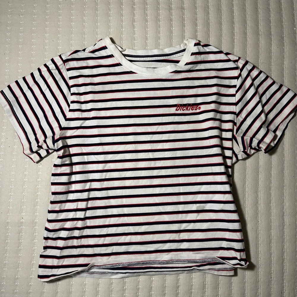 Small Dickies Top With Red and Blue Stripes